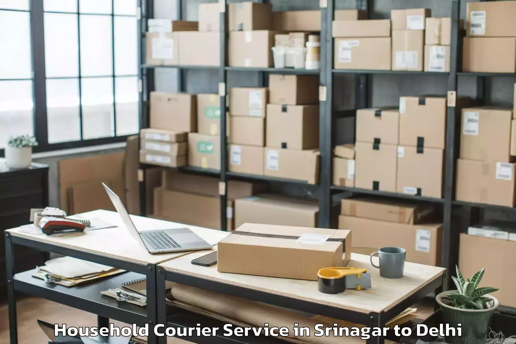 Top Srinagar to Aggarwal City Mall Pitampura Household Courier Available